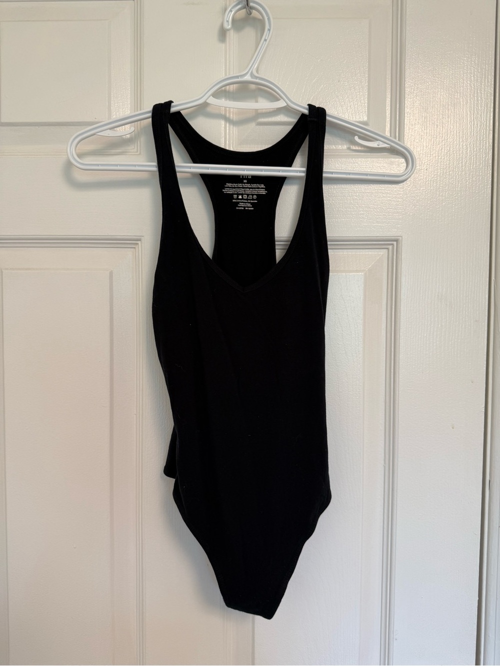 Aritzia TNA Black Racertop Bodysuit